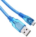 MicroUSB B - A 2.0 kábel modrý - 1m pre Arduino ESP32 ESP8266