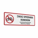Zákaz naklonených bicyklov - nálepka 6,7x20