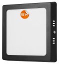 Prisadený LED panel 6W, neblikavý, CCD, štvorcový, silný, neutrálny