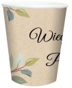 Green Leaves Hen Party kraft papierové poháre, 6 kusov