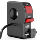 ZAPNÚŤ SVETLO ZAPNUTIE VYPNÚŤ MOTOCYKLOVÝ MOTOR QUAD s USB VSTUPOM