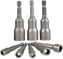 MAGNETICKÝ KĽÚČ FARMÁRSKY ZÁSUVOVÝ MAGNET 1/4 6-13MM SKRUTKOVAČE VRTÁKY 8 EL