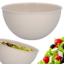 Plastová kuchynská misa, veľká, 28 cm, béžová, okrúhla, na šalát, 6 litrov