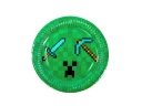 GREEN Pixel narodeninové taniere - 18 cm - 6 ks