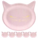 Pink Cats Birthday papierové taniere Kitty Cat 22cm 6 ks