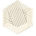 BIELE ZLATÉ PAPIEROVÉ TANIERE 19CM, 6KS