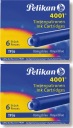 Náplne do plniacich pier Krátke náplne MODRÁ 6 KS Pelikan x2 bal