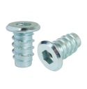 10x nástrčná skrutka M6 x 16 mm s dreveným nákružkom, ľavý závit