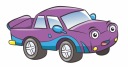 Detská samolepka na stenu auto 20x10cm