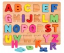 DREVENÉ PÍSMENÁ ABECEDA HÁDANKA VZDELÁVACIE HLADÁČKY TRIEDAČ PUZZEL DARČEK NA UČENIE