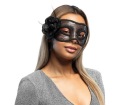 Benátska maska ​​na oči prelamovaná s Rose Sensual Sexy Mystique Black