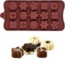Silikónová forma, forma na čokolády, pralinky, sušienky, želé Flowers Mix