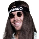Čierna viazaná čelenka HIPIS peace PACIFIC