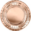 Papierové taniere ROSE GOLD ROSE GOLD 18 cm 6 ks pre LUX metalíza