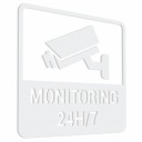 Monitorovanie 24/7 - výstražná nálepka 15x15cm