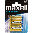 Alkalické batérie MAXELL AA R6 4 tyčinky blister