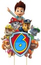PAW PATROL NARODENINOVÝ TOPPER NA TORTY + VEK