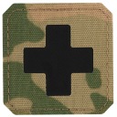 Nášivka na suchý zips MEDIC CROSS LASER CUT M-TAC Medyka Cross Multicam - čierna