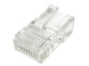 RJ-45 modulárna zástrčka, kat. 5e, okrúhly kábel, 100 ks