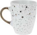 HRNČEK BIELY PORCELÁN 320ml ZLATÝ zdobený