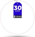 BIELA ​​obruč 30 cm 5 mm SILNÝ kov pre makramé