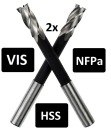 Fréza stopková NFPa fi 8,0 HSS DIN844 POLISH VIS 2X