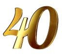 Číslo 40 Dekorácia na bok narodeninovej torty Plexisklo