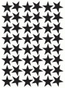 STARS Nálepky Hviezdy 4cm 48ks MATNÁ ČIERNA