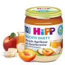 Hipp Bio Broskyňa Marhuľa Banán Tvaroh 160g 10m