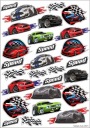Malé nálepky CARS, hárok A4, 30 ks ASM1