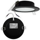 Zapustené stropné LED svietidlo Plafon okrúhle čierne 6W 4000K 12cm