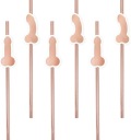 Slamky na penis na sliepku Rose gold 8 ks