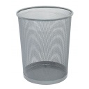 Kancelársky sieťovaný kovový kôš, 19 litrov, STRIEBORNÝ