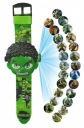 Hodinky HULK zelené LED 3D DIGITÁLNE HODINKY s projektorom