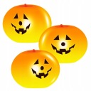 Balónové svietiace tekvicové LED balóny na Halloween, 3 ks.