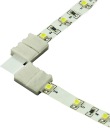 Rohový konektor pre RGB LED pásik + klipy