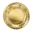 ZLATÉ metalické papierové TANIERE 18cm, 6ks