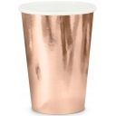 ROSE GOLD papierové poháre ružové zlato metalická narodeninová oslava 6 ks