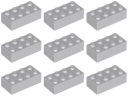 LEGO 3001 BRICK 2x4 svetlosivá (20g) 9 ks.