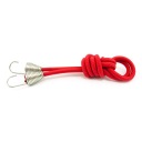Elastické gumené lano 12mm ČERVENÉ s háčikom 1m