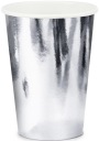 STRIEBORNÉ papierové poháre na NARODENINY, Silvestra, svadbu, 220 ml, 6 ks