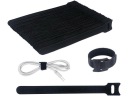 VELCRO PÁSKA ORGANIZÁTOR NA KABEL SVIEČKA KRVAZA 15cm ČIERNA 50 ks