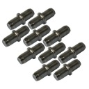 100x Podpera police s golierom - 5 x 16 mm duplo čierna, nábytková hmoždinka