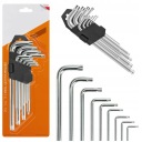 TORX KĽÚČE 9 kusov oceľový imbusový kľúč T10 - T50 Súprava imbusových kľúčov Torx