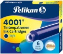 Pelikan NÁPLŇKY DO PEČA umývateľné modré 6 ks.
