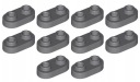 LEGO Plate Zaoblený tanier 1x2 Tmavomodrošedý 10 dielikov 6221607 35480