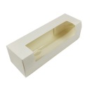 Makarónka s okienkom - biela, 16 cm