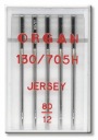 Organ Jersey poloploché strojové ihly, hrúbka 80