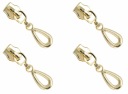 DEKORATÍVNY zips na zámky 5mm ZLATÁ SLZBA 4 ks