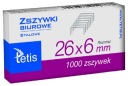 Sada kancelárskych OCELOVÝCH SPON 26/6 1000 KS Tetis SPRÁVNE ZAPNUTIE